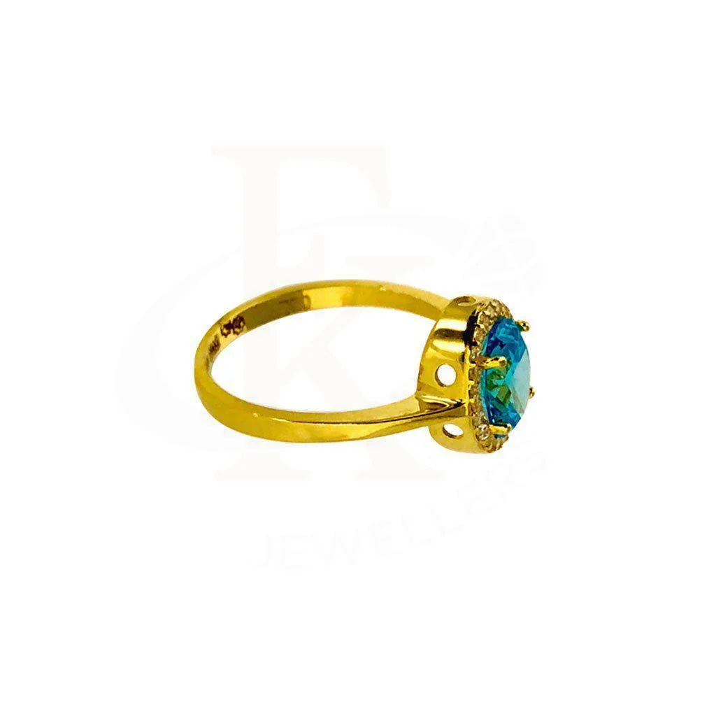 Gold Solitaire Ring 18Kt - Fkjrn2014 Rings