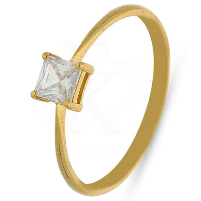 Gold Solitaire Ring 21Kt - Fkjrn21K2725 Rings