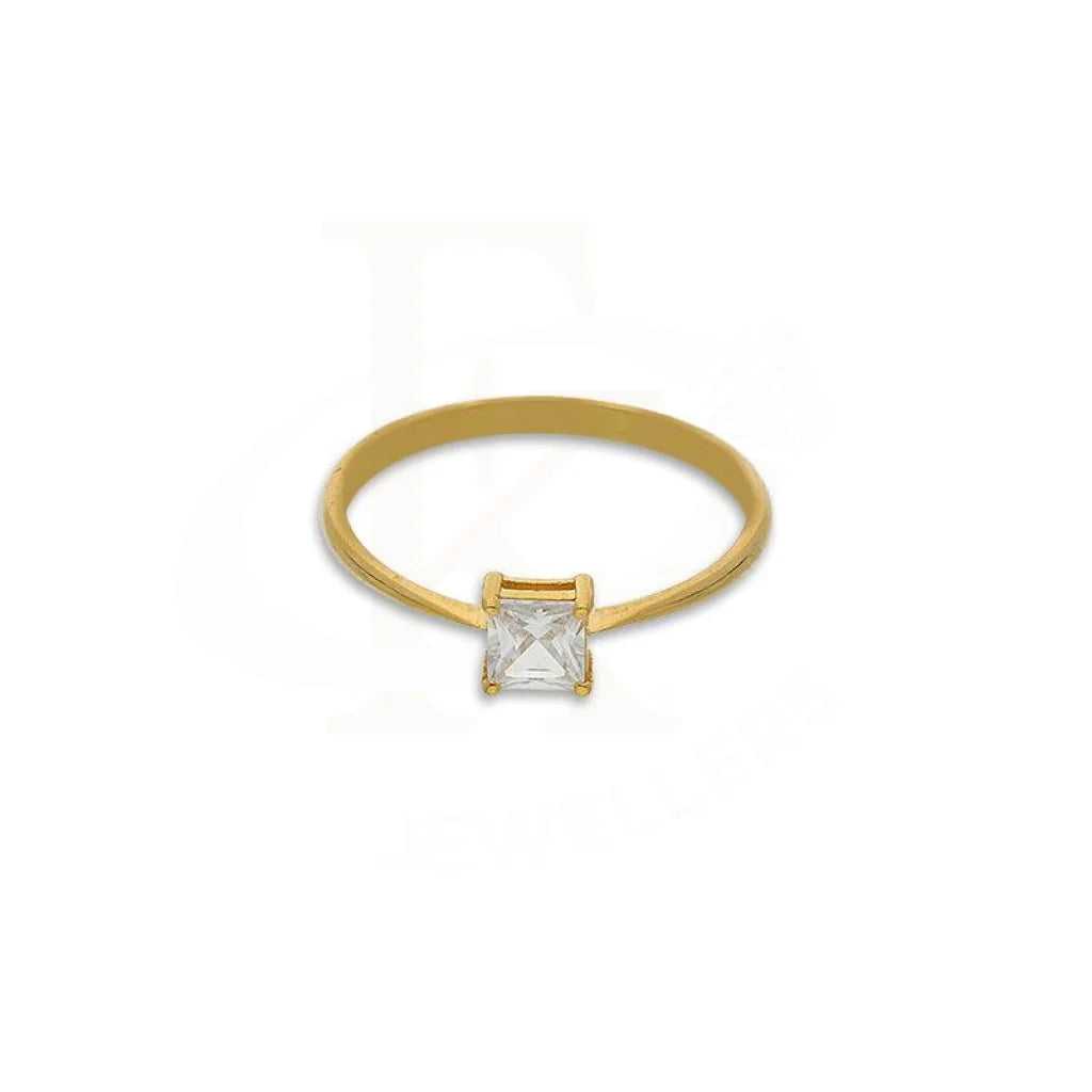 Gold Solitaire Ring 21Kt - Fkjrn21K2725 Rings