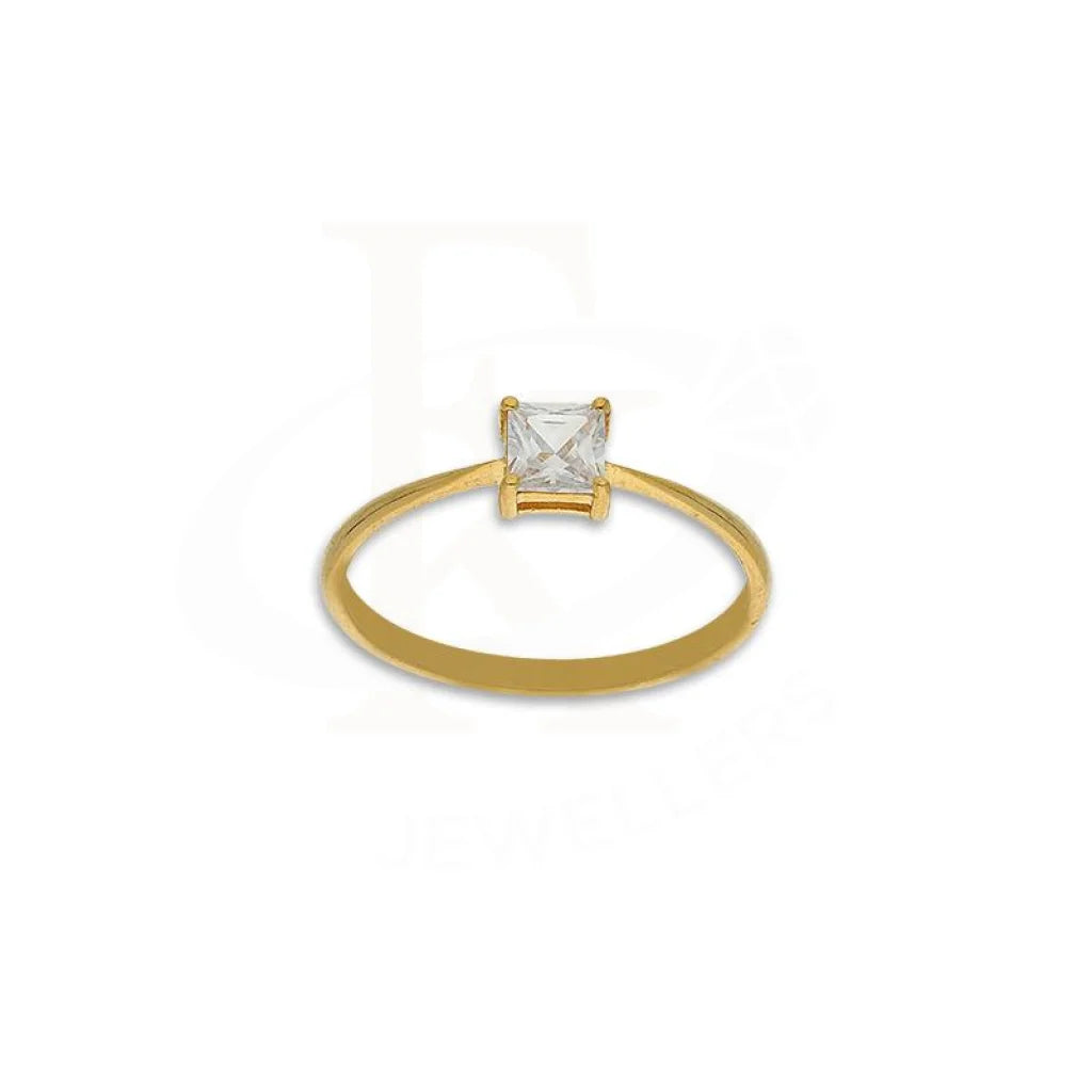 Gold Solitaire Ring 21Kt - Fkjrn21K2725 Rings