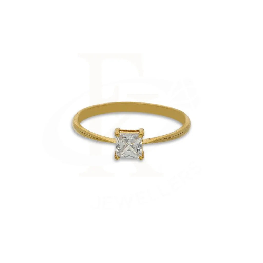 Gold Solitaire Ring 21Kt - Fkjrn21K2725 Rings