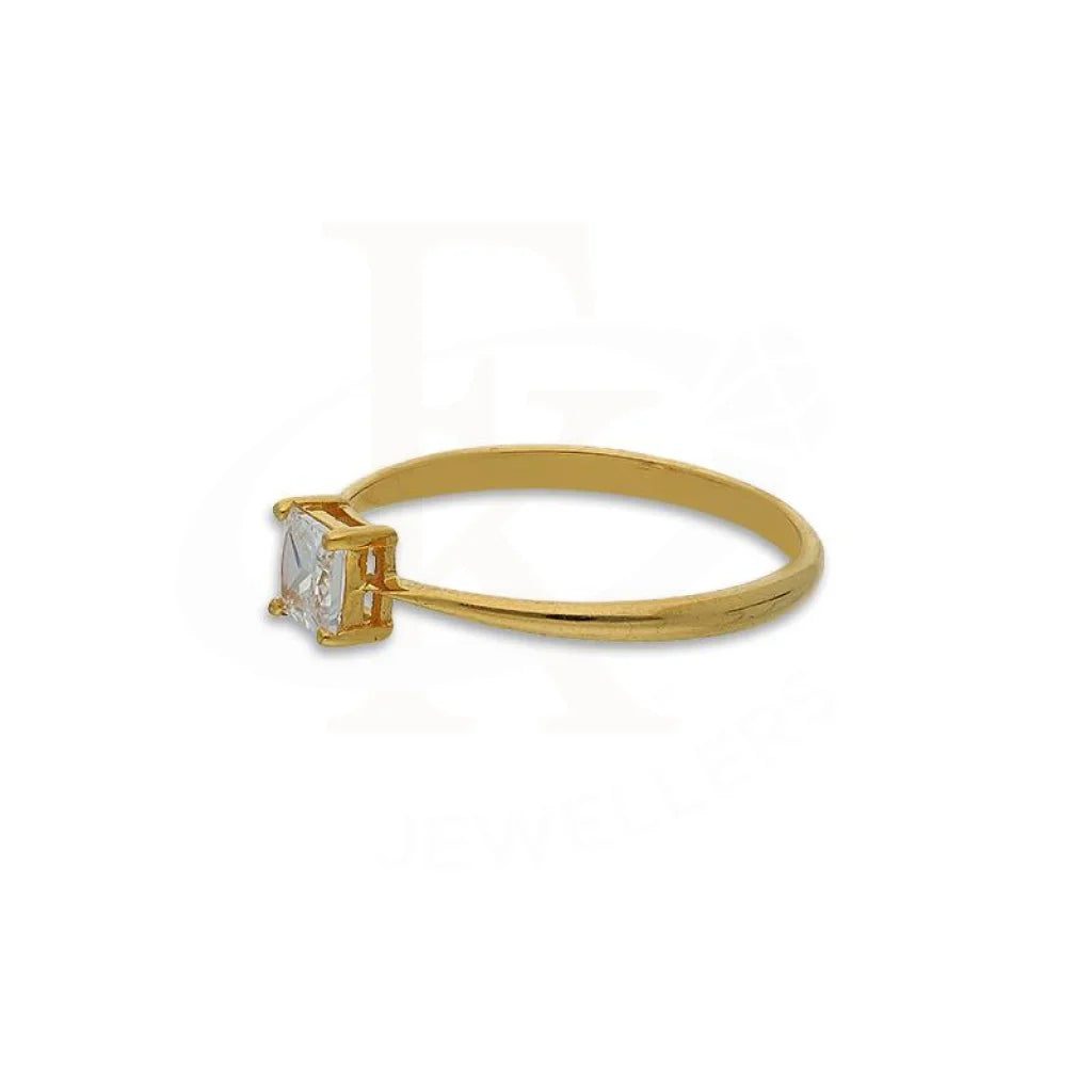 Gold Solitaire Ring 21Kt - Fkjrn21K2725 Rings