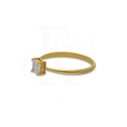 Gold Solitaire Ring 21Kt - Fkjrn21K2725 Rings