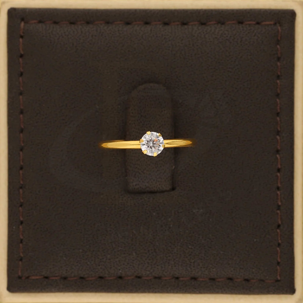 Gold Solitaire Ring 21Kt - Fkjrn21Km5405 Rings