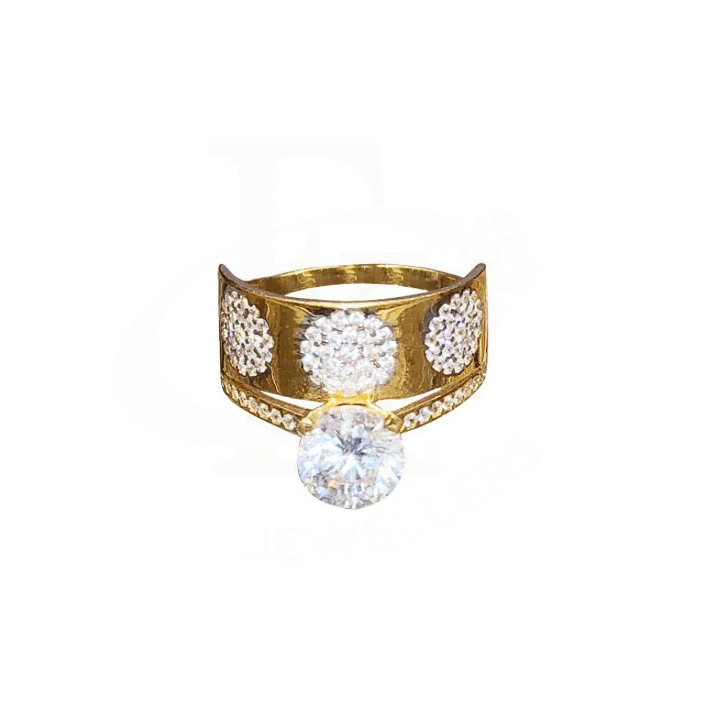 Gold Solitaire Ring 22Kt - Fkjrn1433 Rings