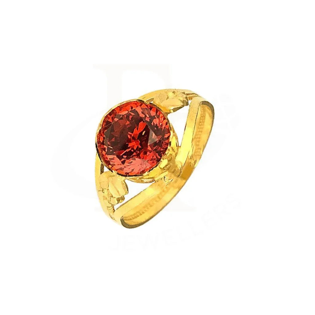 Gold Solitaire Ring 22Kt - Fkjrn1615 Rings