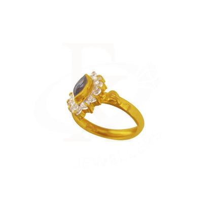 Gold Solitaire Ring 22Kt - Fkjrn1858 Rings