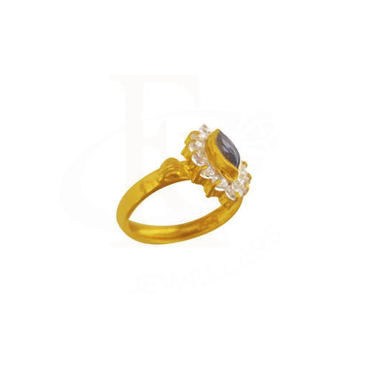 Gold Solitaire Ring 22Kt - Fkjrn1858 Rings