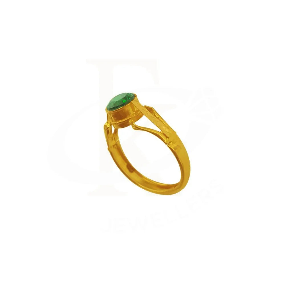 Gold Solitaire Ring 22Kt - Fkjrn2022 Rings