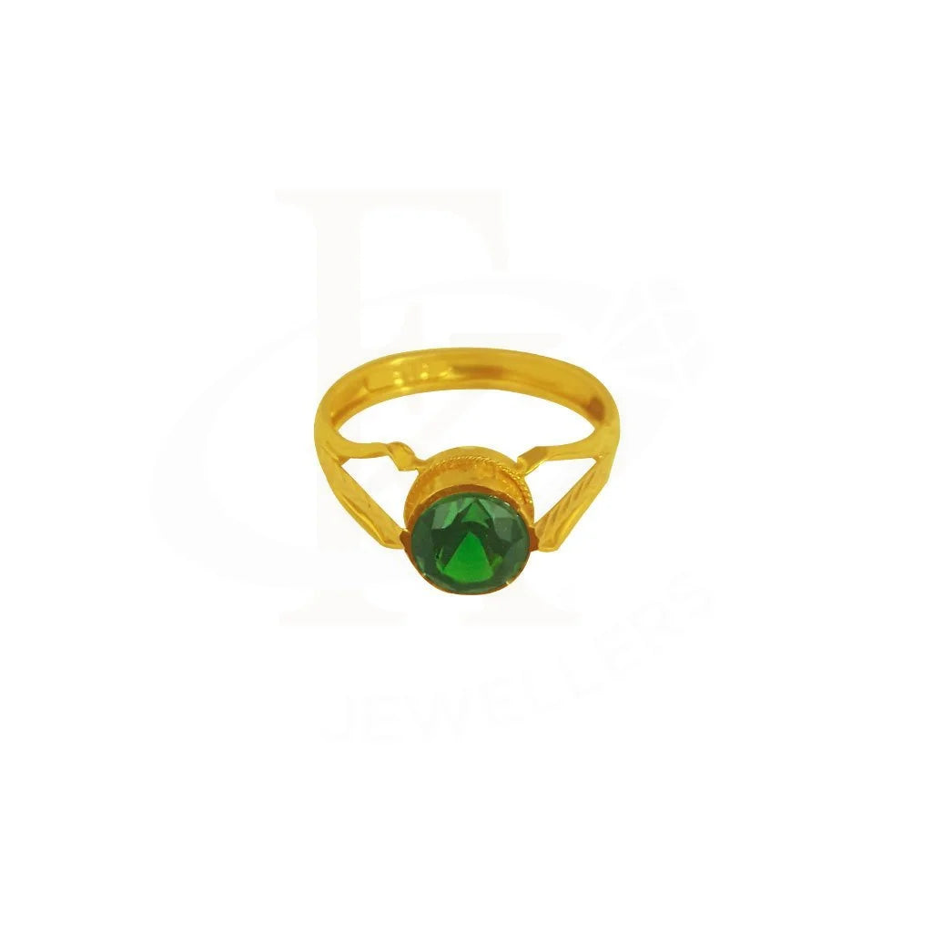 Gold Solitaire Ring 22Kt - Fkjrn2022 Rings