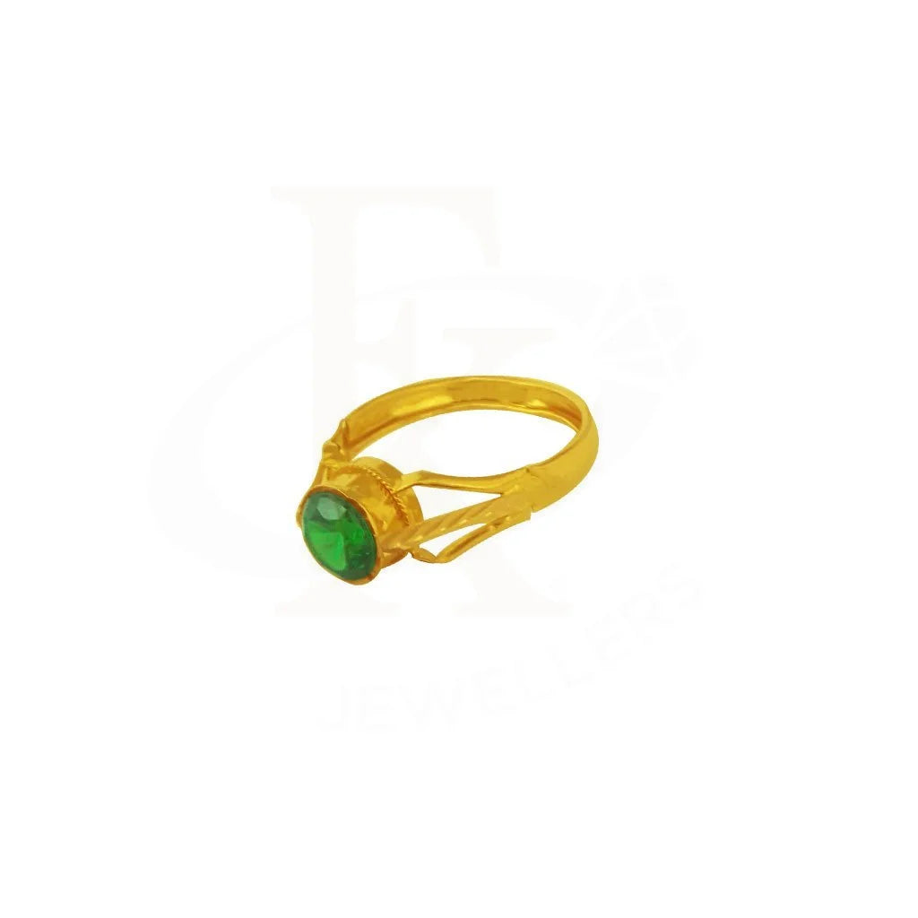 Gold Solitaire Ring 22Kt - Fkjrn2022 Rings