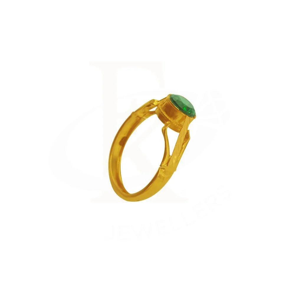 Gold Solitaire Ring 22Kt - Fkjrn2022 Rings