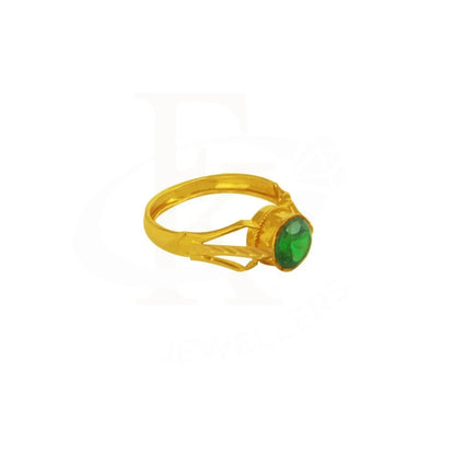 Gold Solitaire Ring 22Kt - Fkjrn2022 Rings