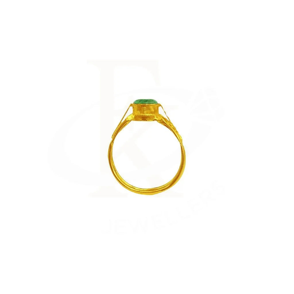 Gold Solitaire Ring 22Kt - Fkjrn2022 Rings