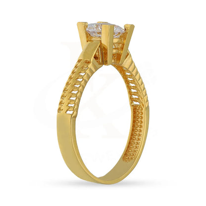 Gold Solitaire Ring 22Kt - Fkjrn22K5046 Rings