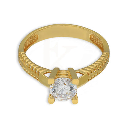 Gold Solitaire Ring 22Kt - Fkjrn22K5046 Rings