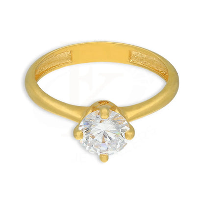 Gold Solitaire Ring 22Kt - Fkjrn22K5057 Rings