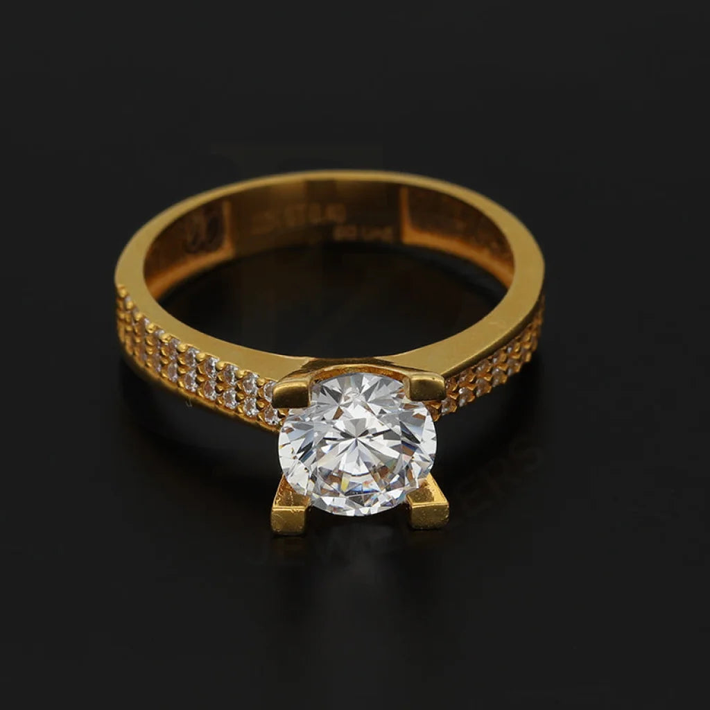 Gold Solitaire Ring 22Kt - Fkjrn22K5058 Rings