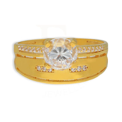 Gold Solitaire Ring 22Kt - Fkjrn22K5062 Rings