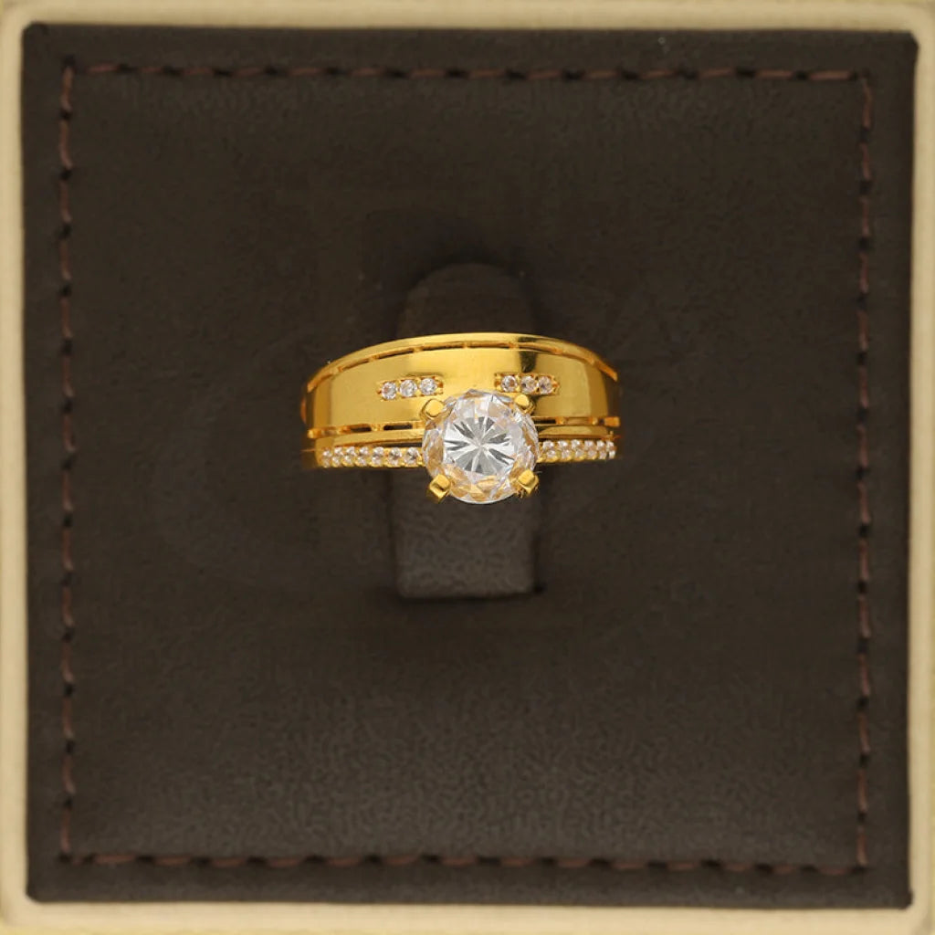 Gold Solitaire Ring 22Kt - Fkjrn22K5062 Rings