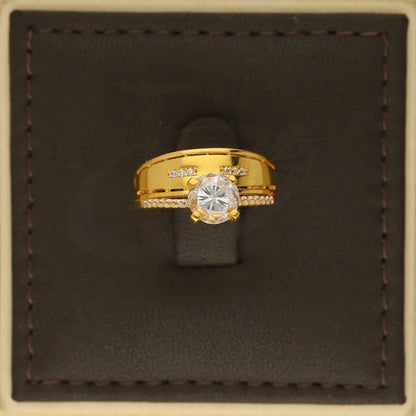 Gold Solitaire Ring 22Kt - Fkjrn22K5062 Rings