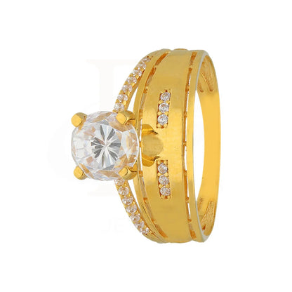 Gold Solitaire Ring 22Kt - Fkjrn22K5062 Rings