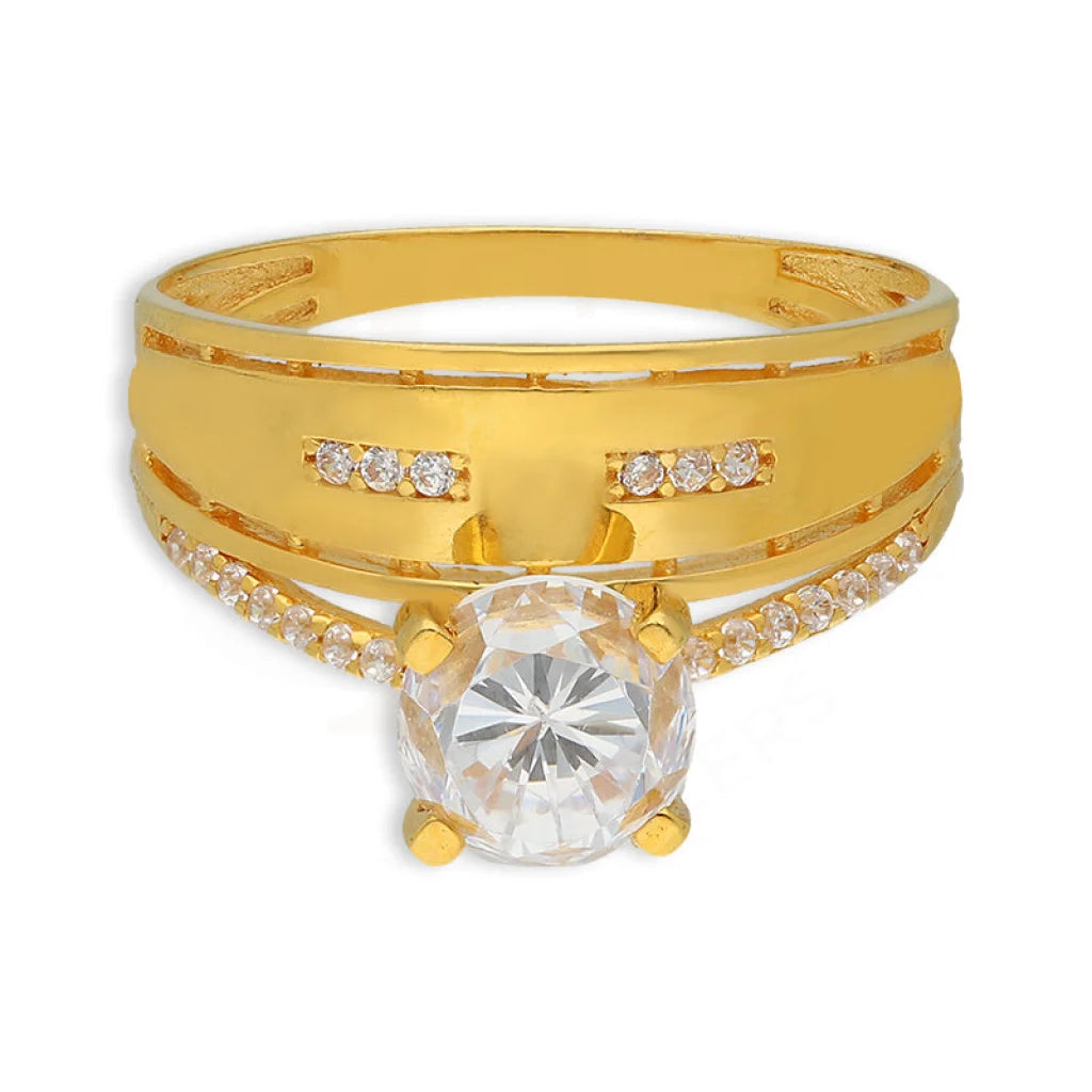 Gold Solitaire Ring 22Kt - Fkjrn22K5062 Rings