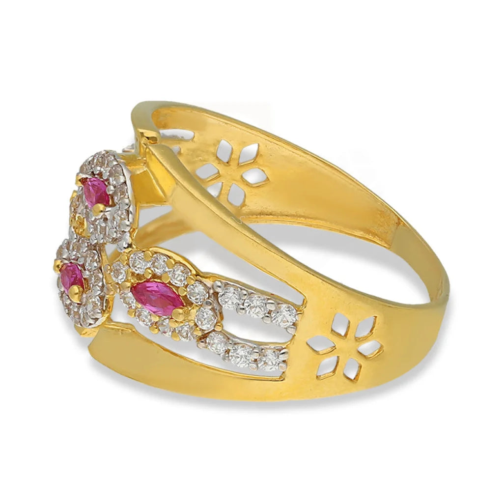 Gold Solitaire Ring 22Kt - Fkjrn22K5135 Rings