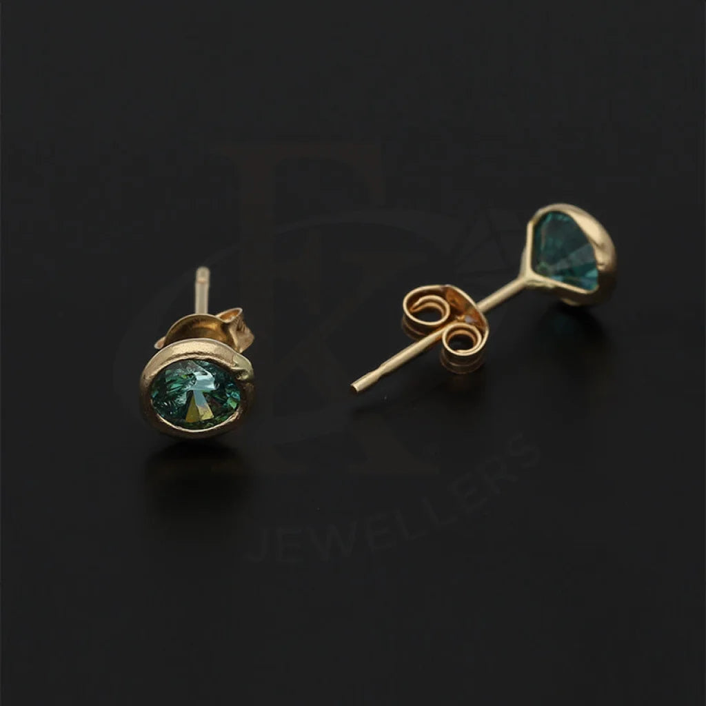 Gold Solitaire Stud Earrings 18Kt - Fkjern18K5112