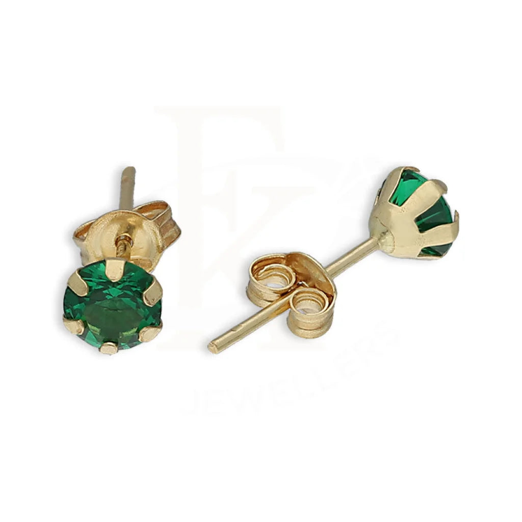 Gold Solitaire Stud Earrings 18Kt - Fkjern18K5562