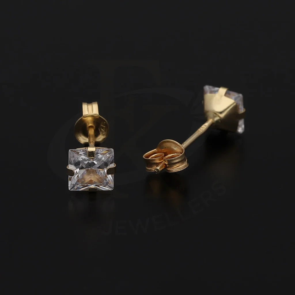 Gold Solitaire Stud Earrings 18Kt - Fkjern18K5564