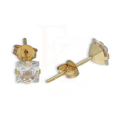 Gold Solitaire Stud Earrings 18Kt - Fkjern18K5564
