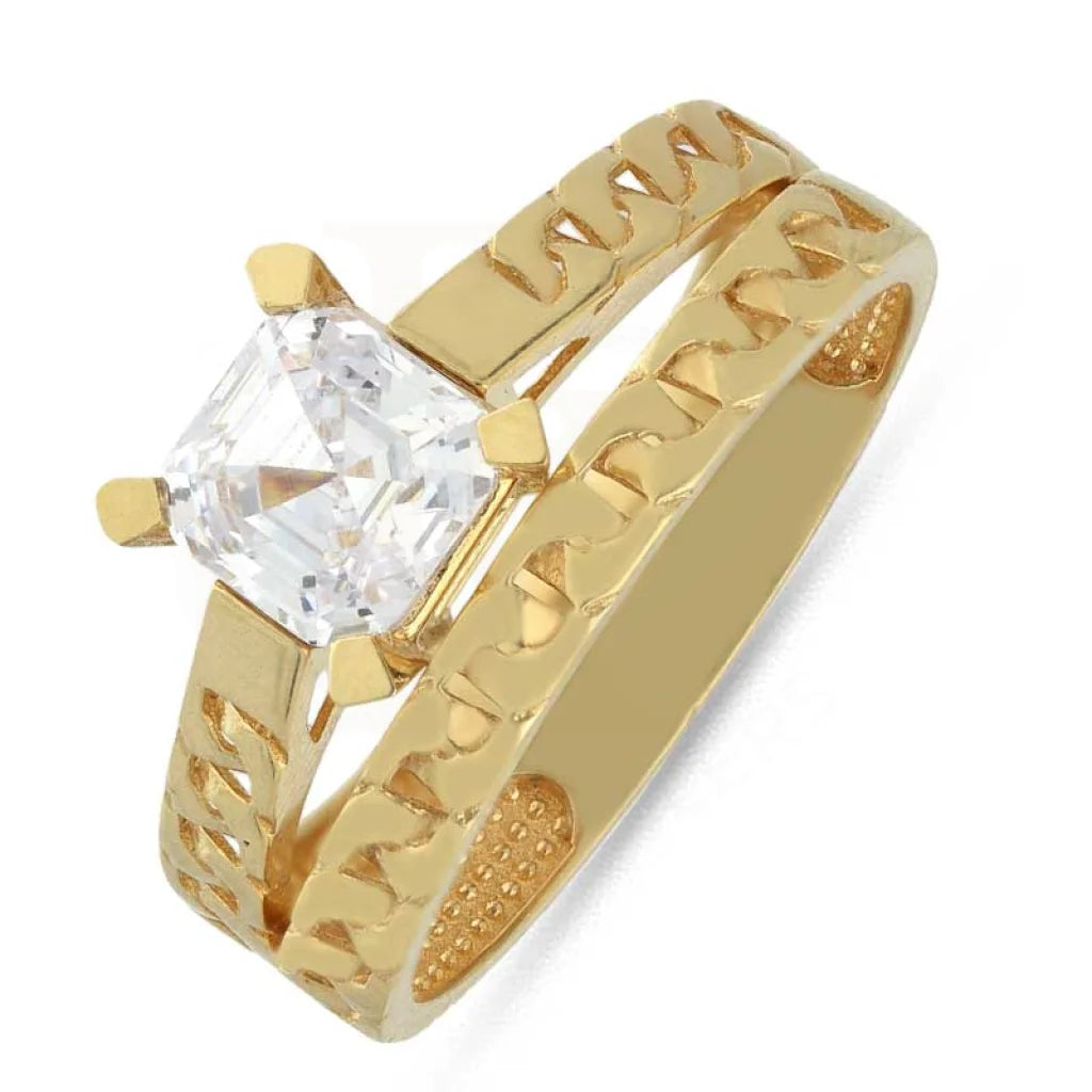 Gold Solitaire Twin Ring 18Kt - Fkjrn18K3855 Rings