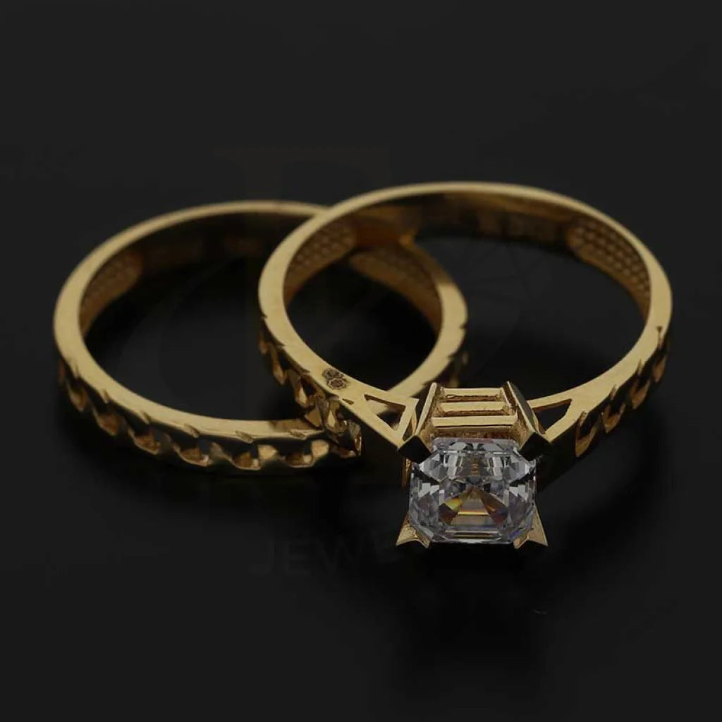 Gold Solitaire Twin Ring 18Kt - Fkjrn18K3855 Rings