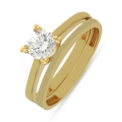 Gold Solitaire Twin Ring 18Kt - Fkjrn18K3856 Rings