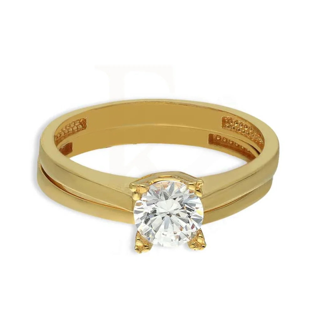 Gold Solitaire Twin Ring 18Kt - Fkjrn18K3856 Rings