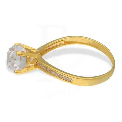 Gold Solitaire Twins Ring 22Kt - Fkjrn22K5074 Rings