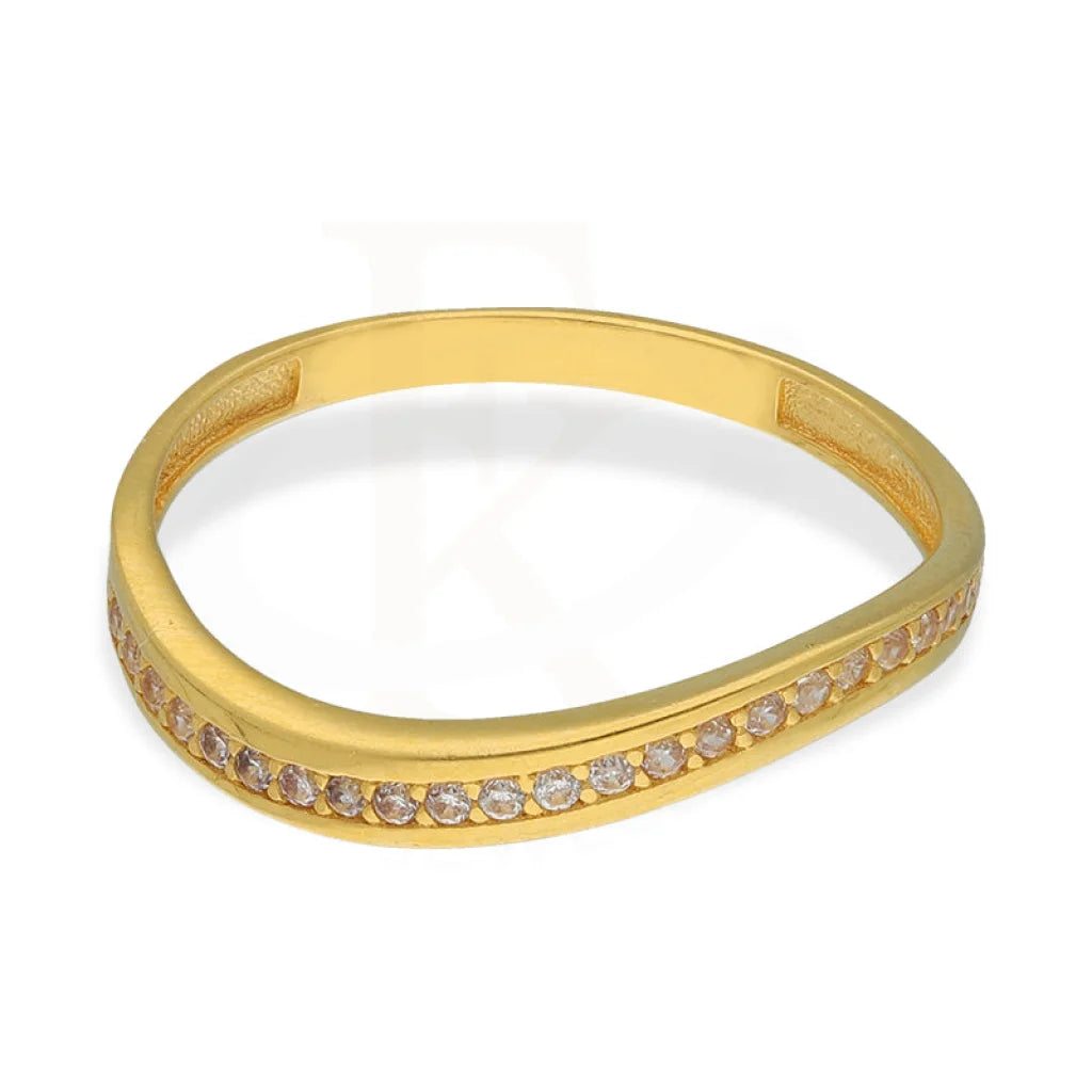 Gold Solitaire Twins Ring 22Kt - Fkjrn22K5074 Rings