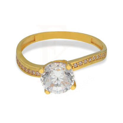 Gold Solitaire Twins Ring 22Kt - Fkjrn22K5075 Rings