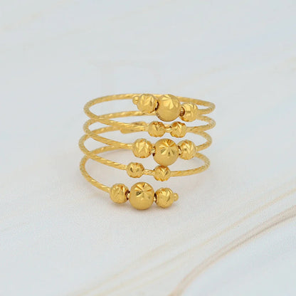 Gold Spiral Ring 22Kt - Fkjrn22K3861 Rings