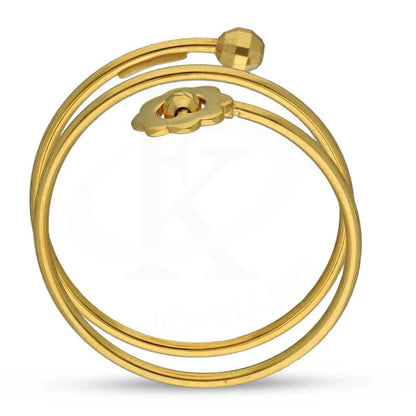 Gold Spiral With Flower Ring 18Kt - Fkjrn18K3419 Rings