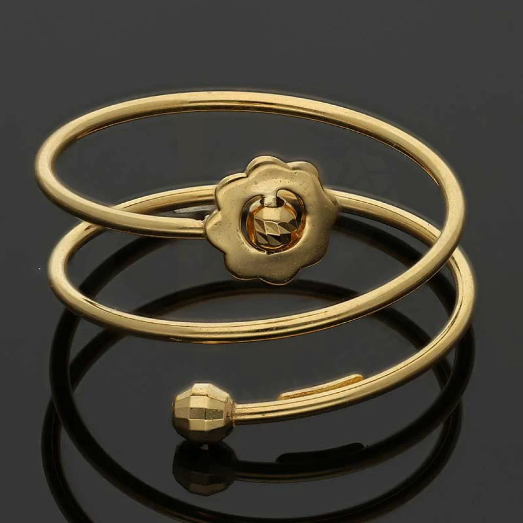 Gold Spiral With Flower Ring 18Kt - Fkjrn18K3419 Rings