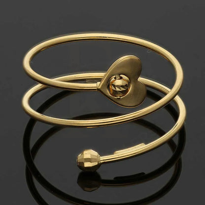 Gold Spiral With Heart Ring 18Kt - Fkjrn18K3420 Rings