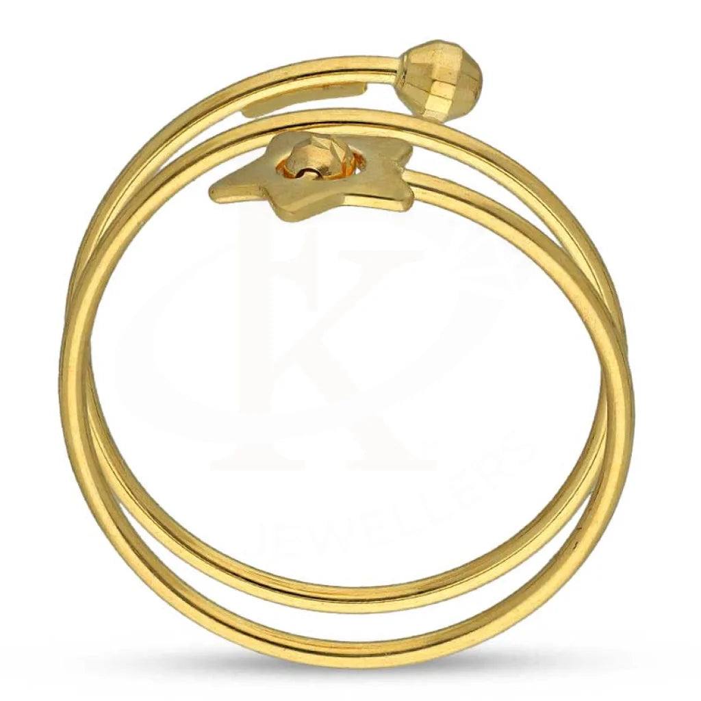 Gold Spiral With Star Ring 18Kt - Fkjrn18K3421 Rings