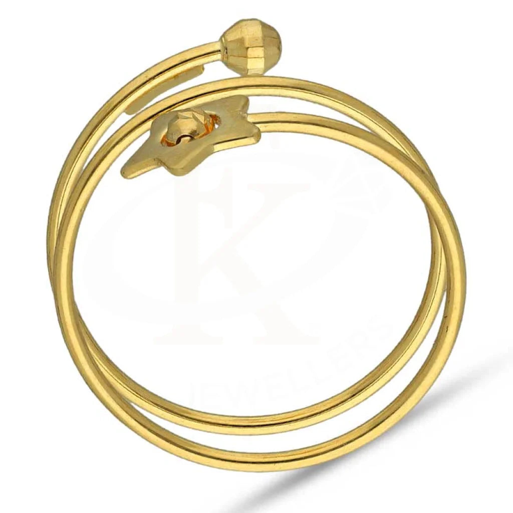 Gold Spiral With Star Ring 18Kt - Fkjrn18K3421 Rings