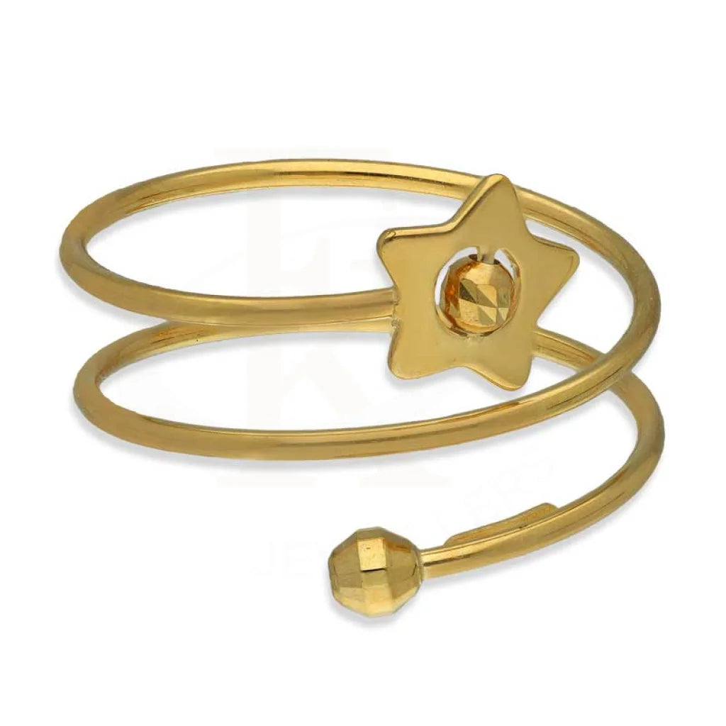 Gold Spiral With Star Ring 18Kt - Fkjrn18K3421 Rings