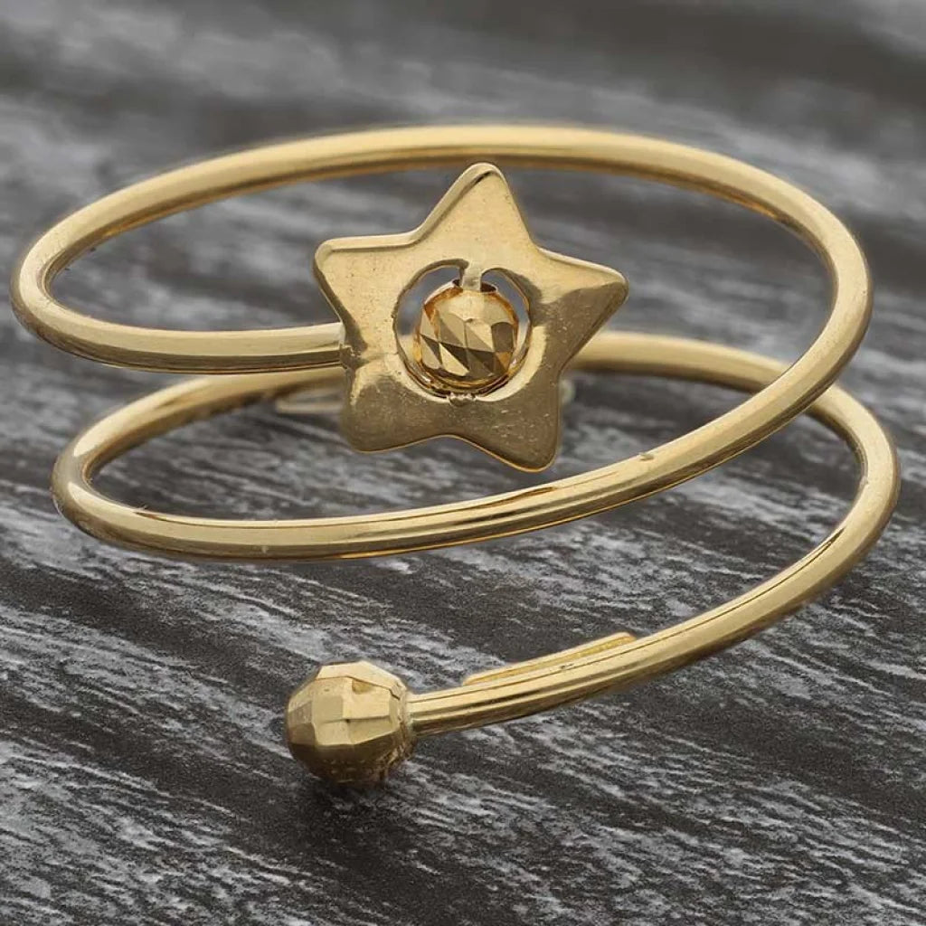 Gold Spiral With Star Ring 18Kt - Fkjrn18K3421 Rings