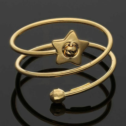 Gold Spiral With Star Ring 18Kt - Fkjrn18K3421 Rings