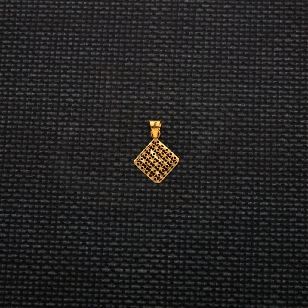 Gold Square Pendant 21Kt - Fkjpnd21Km8218 Pendants