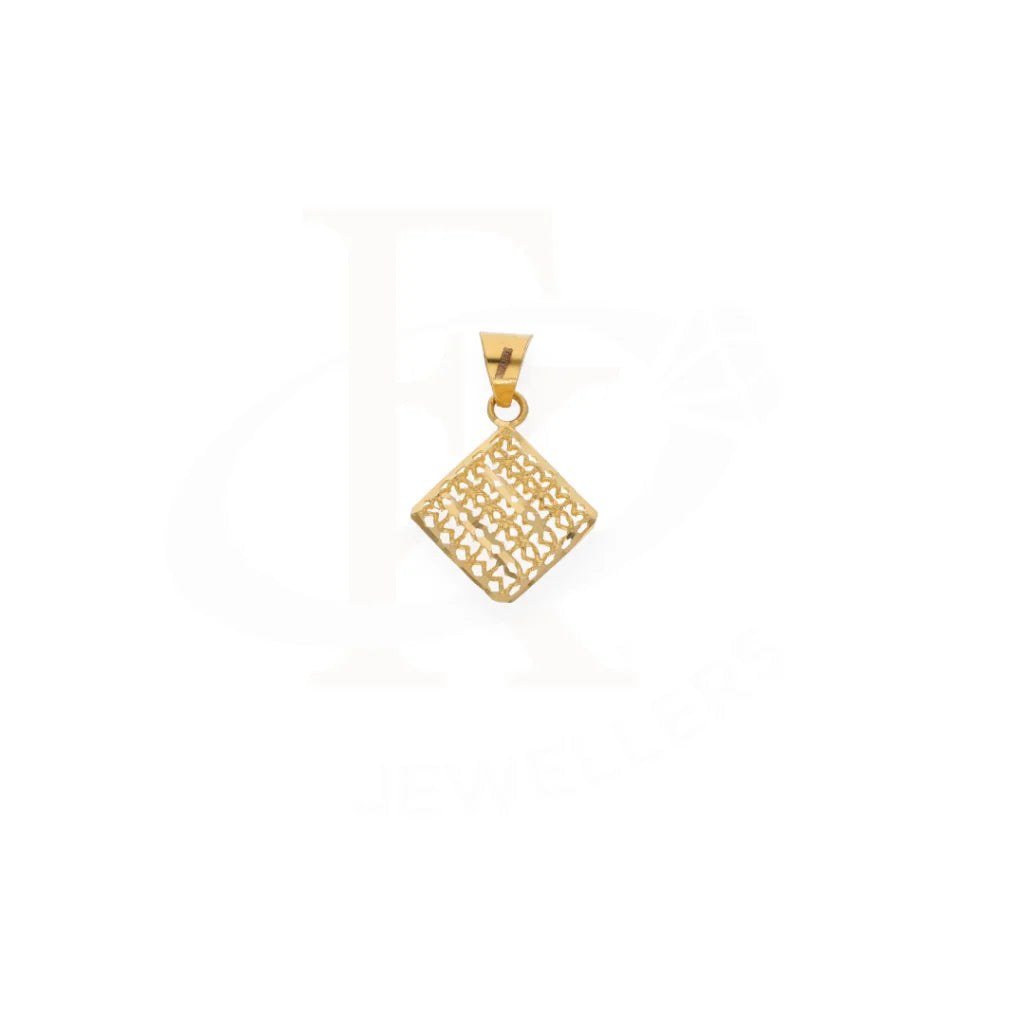 Gold Square Pendant 21Kt - Fkjpnd21Km8218 Pendants